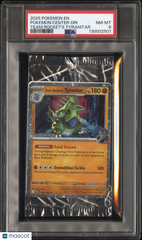 2025 Pokemon Promo Pack Pokemon Center-Dri Team Rocket's Tyranitar 096/182 PSA 8