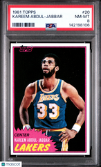1981 Topps Kareem Abdul-Jabbar #20 PSA 8