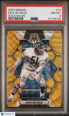 2023 Panini Mosaic Dick Butkus #37 Gold Wave PSA 8
