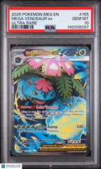 2025 Pokemon Meg EN-Mega Evolution Mega Venusaur EX Ultra Rare PSA 10 #155