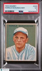 1933 Goudey Harold Schumacher #240 PSA 3