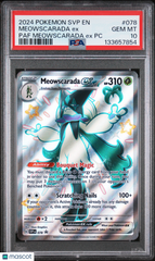 2024 Pokemon SVP EN-SV Black Star Promo Meowscarada EX Paf Meowscarada EX PC PSA 10 #078