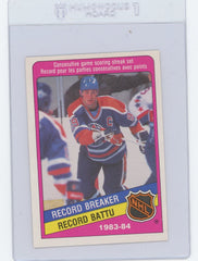 1984 O-Pee-Chee Hockey, Record Breaker Scoring Streak, Wayne Gretzky, #388