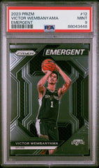 2023 Panini Prizm Emergent Victor Wembanyama PSA 9 #12