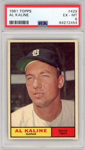 1961 Topps AL Kaline PSA 6 EX-MT