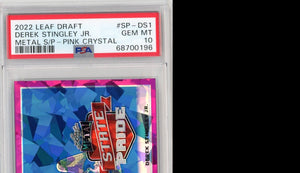 2022 Leaf Draft Derek Stingley Jr. Metal S/P - Pink Crystal #SP-DS1 PSA 10