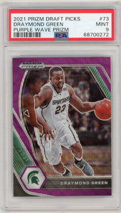 2021 Prizm Draft Picks #73 Draymond GREEN PURPLE WAVE PSA 9