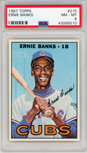 1967 Topps Ernie Banks PSA 8 NM-MT