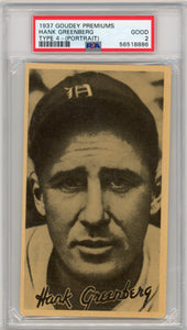 1937 Goudy Premiums Hank Greenberg Type 4 (Portrait) PSA 2