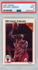1991 Hoops Basketball, Michael Jordan, #30, PSA 9