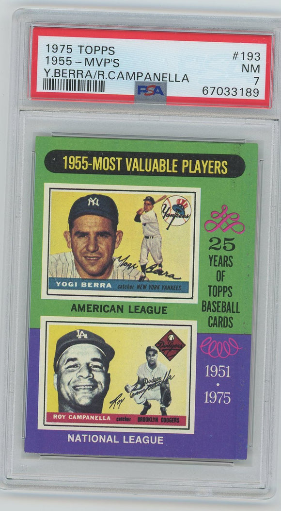 1975 Topps 1955-MVP's #193 PSA 7