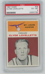 1961 Fleer Basketball, Clyde Lovellette, #29, PSA 6