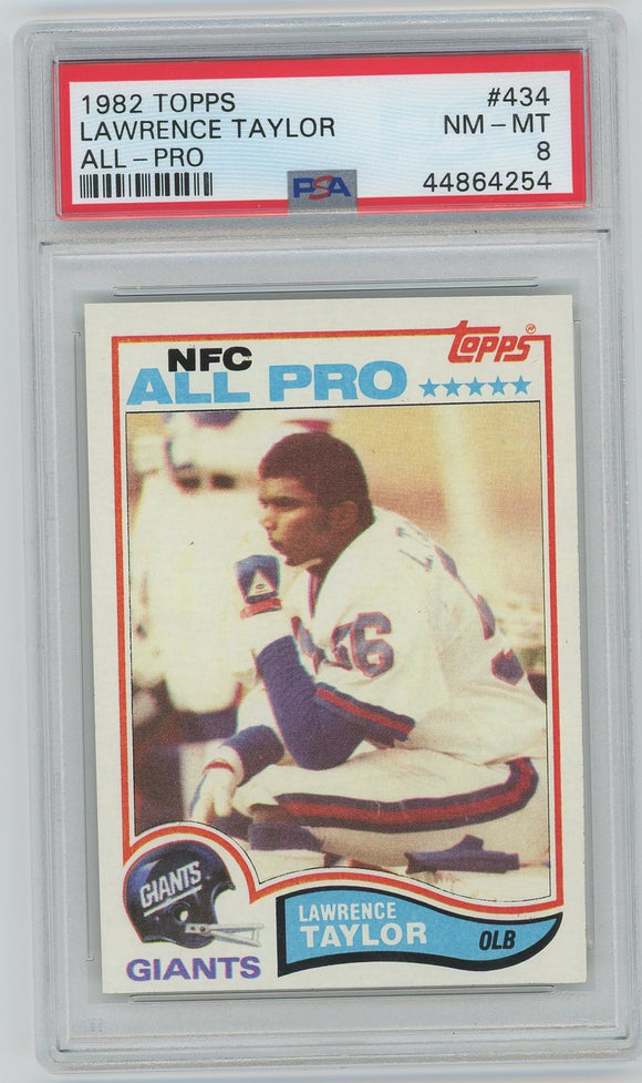 1982 Topps Lawrence Taylor All-Pro #434 PSA 8