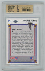 1991 Upper Deck Football, Brett Favre, #647, BGS, 9.5