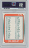 1988 Fleer Checklist 1 - 132 #132 PSA 8