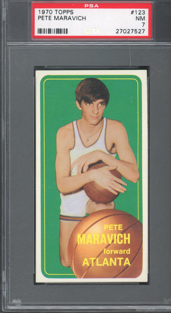 1970 Topps Basketball Pete Maravich #123 PSA 7 NM