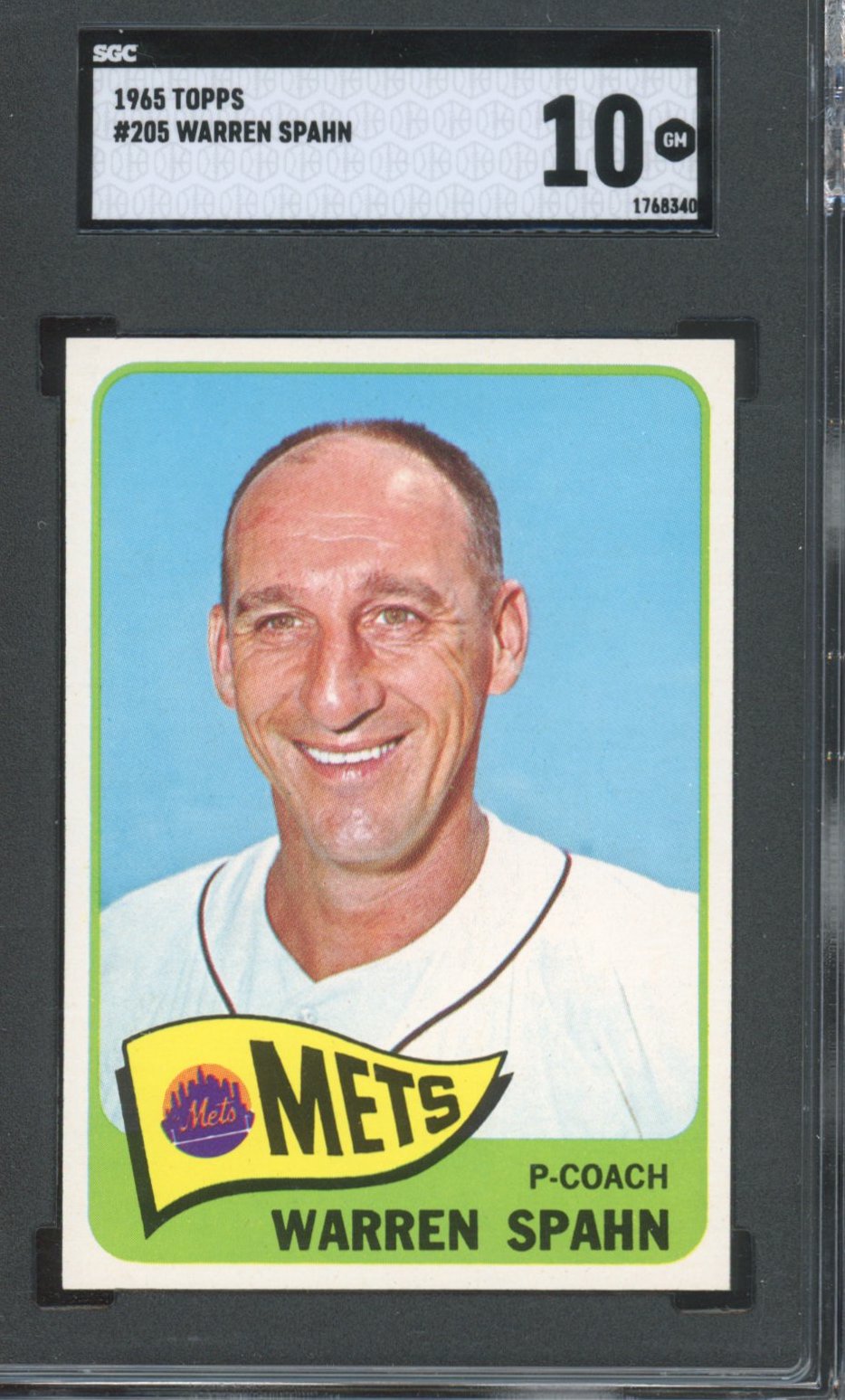 Warren Spahn 1961 Topps Baseball Card original Issue as 